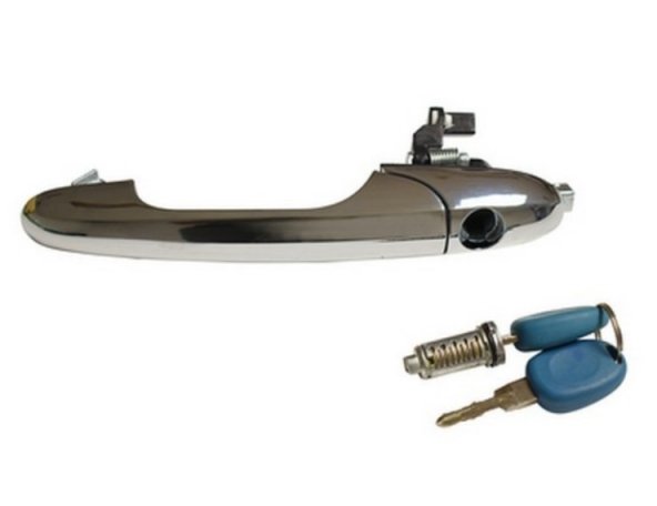 Accéder à la pièce Poignée extérieure gauche avant chromée avec trou et jeu de clés