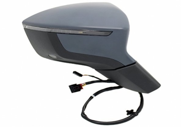 Accéder à la pièce Rétroviseur électrique droit, apprêté, convexe, chauffant, rabattable, avec feu de courtoisie, mémoire, side et clignotant (15 broches)