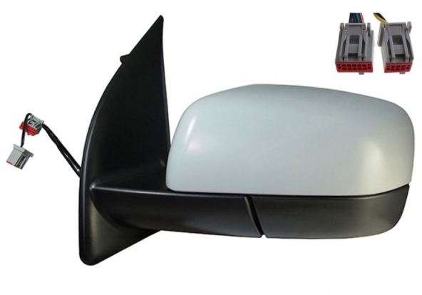 Accéder à la pièce Rétroviseur électrique gauche, convexe, chauffant, apprêté, sonde, courtoisie, mémoire (12 broches)