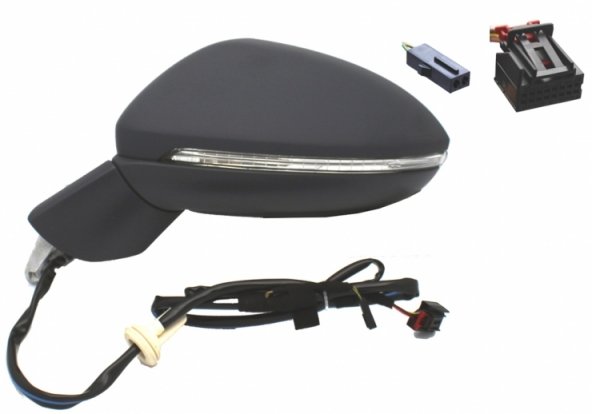 Accéder à la pièce Rétroviseur électrique gauche, asphérique, chauffant, apprêté, avec feu clignotant, side (9 broches)