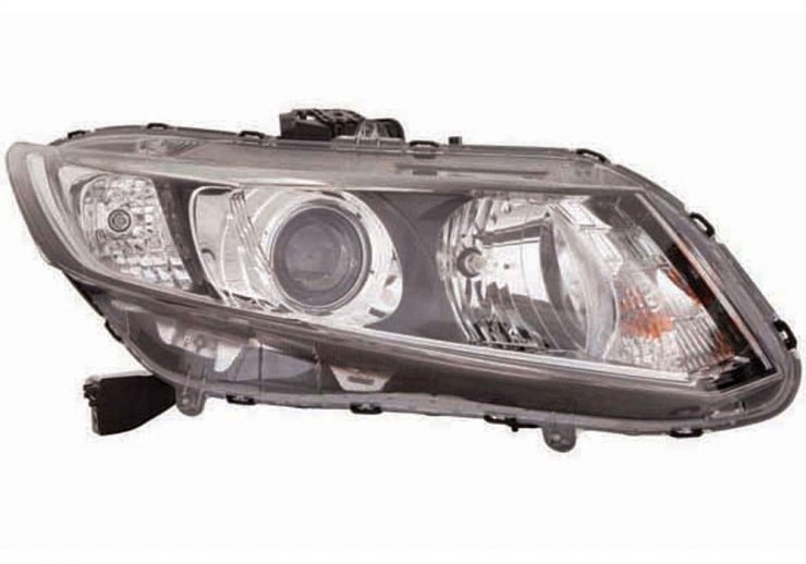 Accéder à la pièce Phare électrique droit noir avec feu de jour H11 + HB3