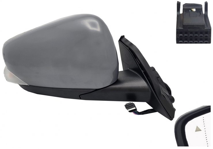 Accéder à la pièce Rétroviseur électrique droit, asphérique, chauffant, apprêté, avec feu clignotant, sonde, side (10 broches)