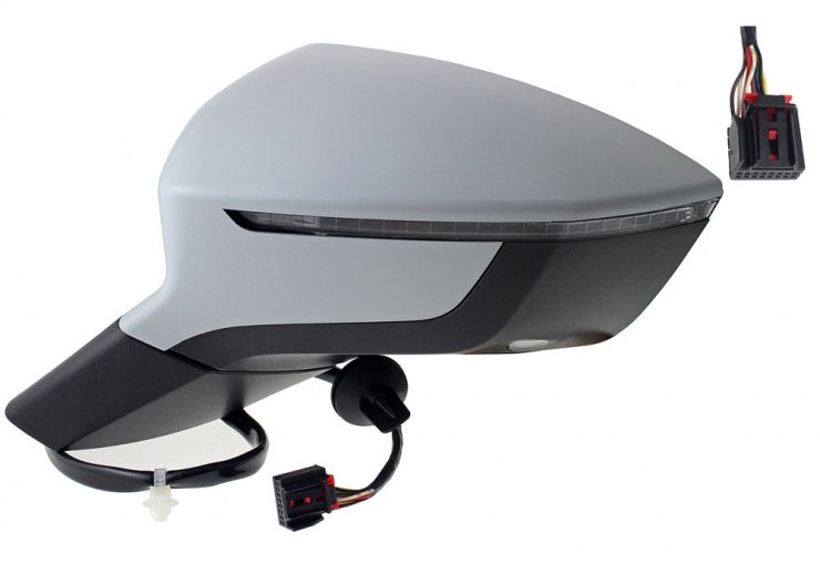 Accéder à la pièce Rétroviseur électrique droit, convexe, chauffant, apprêté, avec feu clignotant (6 broches)