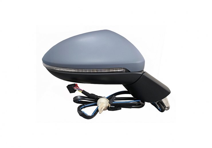 Rétroviseur électrique droit, convexe, chauffant, apprêté, rabattable, avec feu clignotant, courtoisie, mémoire (15 broches) VOLKSWAGEN-GOLF pour VOLKSWAGEN GOLF  pour VOLKSWAGEN GOLF
