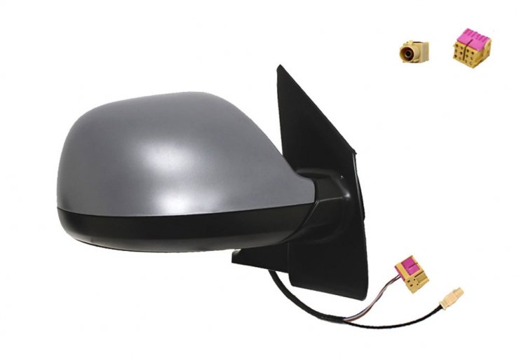Rétroviseur électrique droit, convexe, apprêté, chauffant, avec antenne (5 broches) VOLKSWAGEN-TRANSPORTER T5 pour VOLKSWAGEN TRANSPORTER  pour VOLKSWAGEN TRANSPORTER