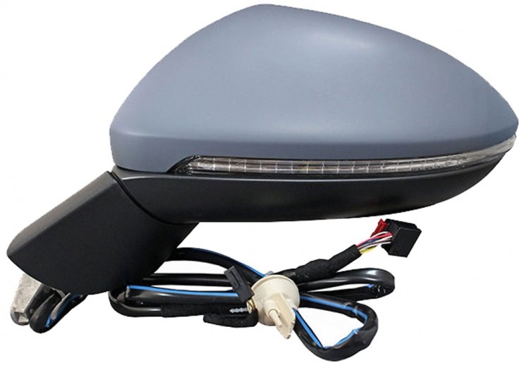 Rétroviseur électrique gauche, asphérique, apprêté, chauffant, avec feu clignotant (8 broches) VOLKSWAGEN-GOLF pour VOLKSWAGEN GOLF  pour VOLKSWAGEN GOLF