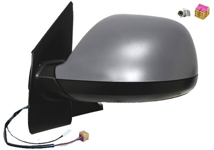 Rétroviseur électrique gauche, asphérique, apprêté, chauffant, avec antenne (5 broches) VOLKSWAGEN-TRANSPORTER T5 pour VOLKSWAGEN TRANSPORTER  pour VOLKSWAGEN TRANSPORTER