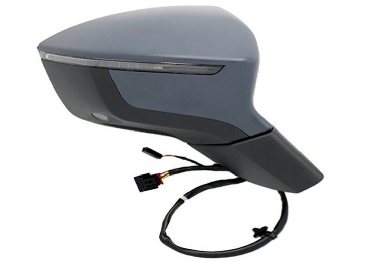 Rétroviseur électrique droit, convexe, chauffant, apprêté, rabattable, avec feu clignotant, courtoisie, mémoire, side (15 broches) SEAT-ateca pour SEAT ATECA  pour SEAT ATECA