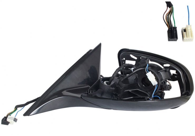Accéder à la pièce Corps du rétroviseur électrique gauche, chauffant, apprêté, courtoisie (8 broches)