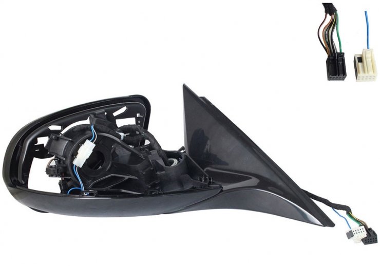 Accéder à la pièce Corps du rétroviseur électrique droit, chauffant, apprêté, courtoisie (8 broches)