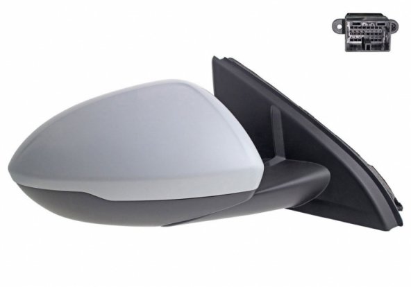 Accéder à la pièce Rétroviseur électrique droit, convexe, chauffant, apprêté, rabattable, courtoisie, mémoire (13 broches)