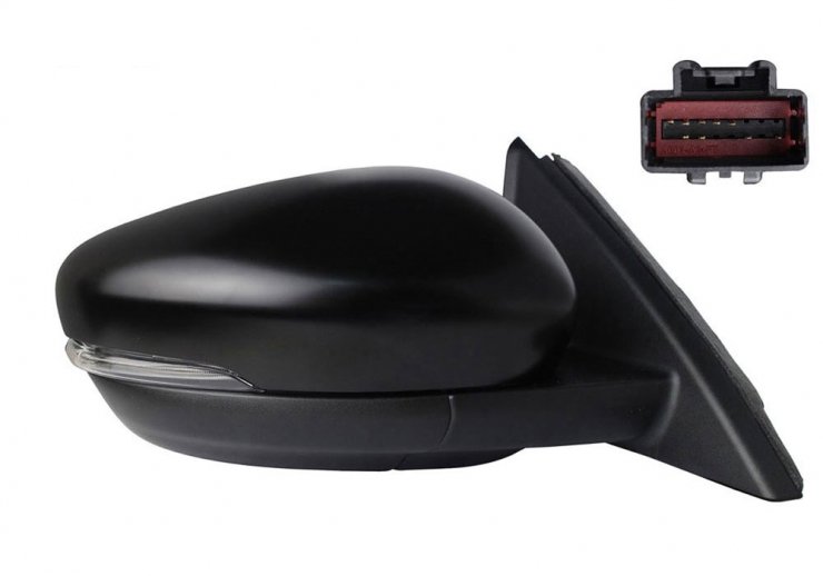 Accéder à la pièce Rétroviseur électrique droit, convexe, chauffant, apprêté, rabattable, avec feu clignotant, courtoisie, mémoire (13 broches)