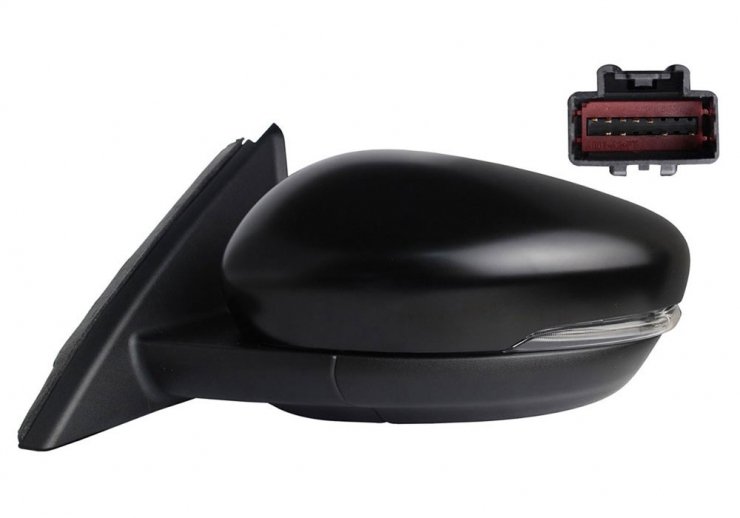 Rétroviseur électrique gauche, convexe, chauffant, apprêté, rabattable, avec feu clignotant, courtoisie (9 broches) FORD-KUGA pour FORD KUGA  pour FORD KUGA