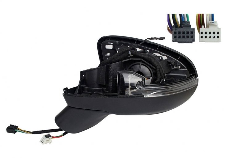 Corps du rétroviseur électrique gauche, chauffant, rabattable, feu clignotant, courtoisie, mémoire, LED, électrochrome (5 broches, 8 broches) MERCEDES-CLASE CLA pour MERCEDES CLASSE CLA  pour MERCEDES CLASSE CLA