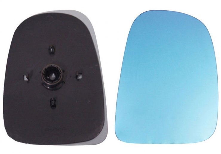 Accéder à la pièce Glace + support rétroviseur droit, convexe, bleu