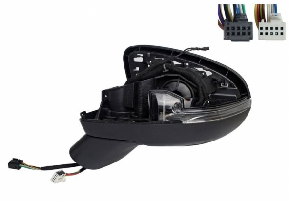 Accéder à la pièce Corp du rétroviseur électrique gauche, chauffant, avec feu clignotant, mémoire, LED (4 broches, 7 broches)