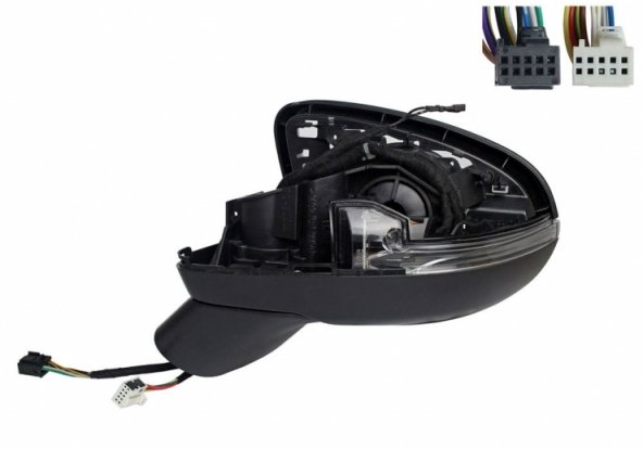 Accéder à la pièce Corp du rétroviseur électrique gauche, chauffant, avec feu clignotant, mémoire, LED, side (5 broches, 8 broches)