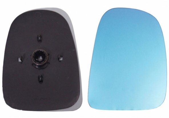 Accéder à la pièce Glace + support rétroviseur droit, convexe, bleu