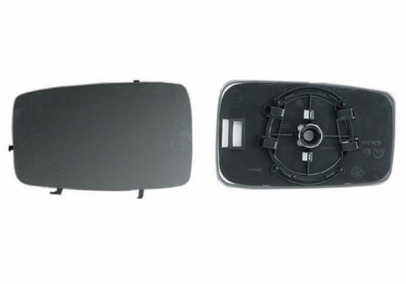 Accéder à la pièce Glace + support de rétroviseur gauche, asphérique