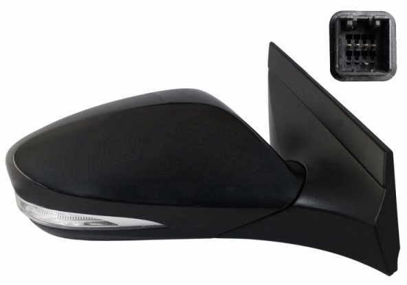 Accéder à la pièce Rétroviseur électrique droit, convexe, chauffant, apprêté, avec feu clignotant (6 broches)