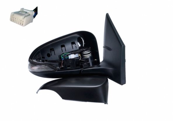 Accéder à la pièce Rétroviseur électrique droit, convexe, chauffant, apprêté, rabattable, avec feu clignotant (9 broches)