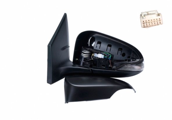 Accéder à la pièce Rétroviseur électrique gauche, convexe, chauffant, apprêté, avec feu clignotant (7 broches)