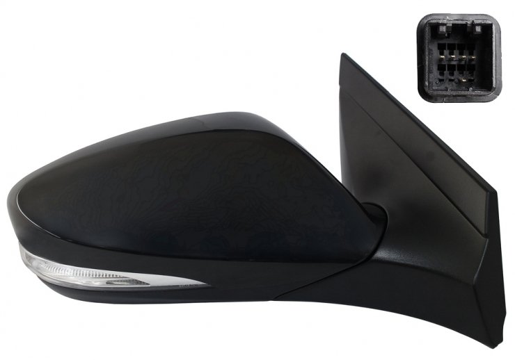 Rétroviseur électrique droit, convexe, apprêté, avec feu clignotant (5 broches) HYUNDAI-ACCENT pour HYUNDAI ACCENT  pour HYUNDAI ACCENT