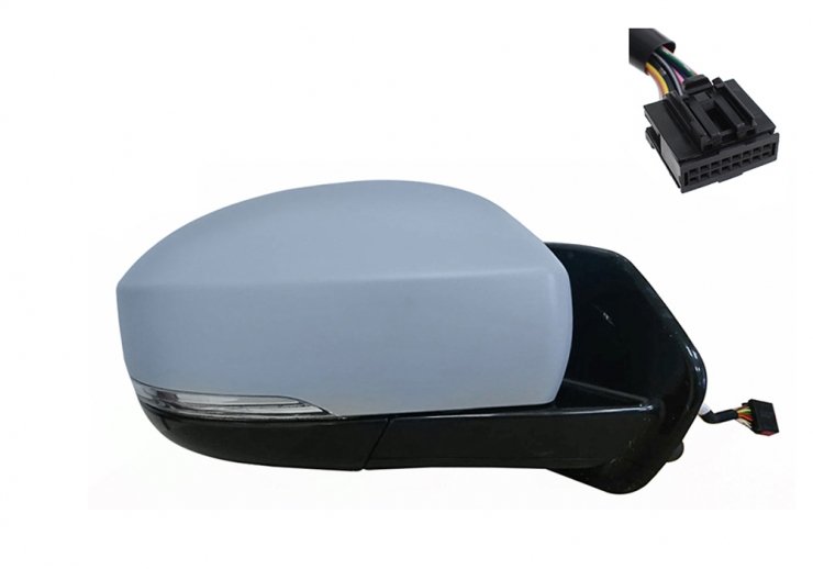 Accéder à la pièce Rétroviseur électrique droit, convexe, chauffant, apprêté, avec feu clignotant (6 broches)