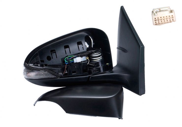 Accéder à la pièce Rétroviseur électrique droit, convexe, chauffant, apprêté, avec feu clignotant (7 broches)