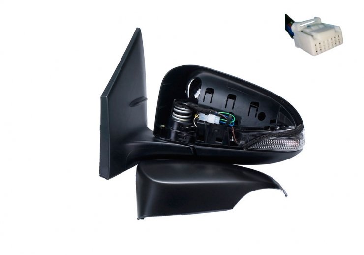 Accéder à la pièce Rétroviseur électrique gauche, convexe, chauffant, apprêté, rabattable, avec feu clignotant (9 broches)