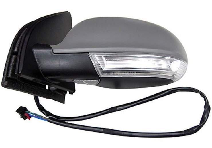 Rétroviseur électrique gauche, asphérique, chauffant, apprêté, rabattable, avec feu clignotant, courtoisie, LED (9 broches) VOLKSWAGEN-GOLF pour VOLKSWAGEN GOLF  pour VOLKSWAGEN GOLF