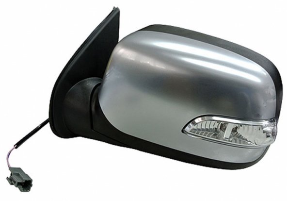 Accéder à la pièce Rétroviseur électrique gauche, convexe, avec feu clignotant, chromé (5 broches)
