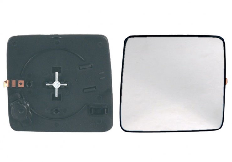 Accéder à la pièce Glace + support rétroviseur droit, convexe, bleu, chauffant