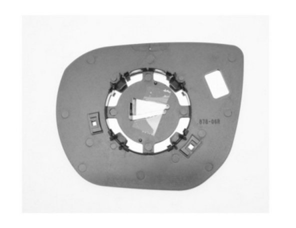 Accéder à la pièce Glace + support de rétroviseur droit, convexe, chromé