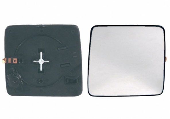 Accéder à la pièce Glace + support rétroviseur droit, convexe, bleu