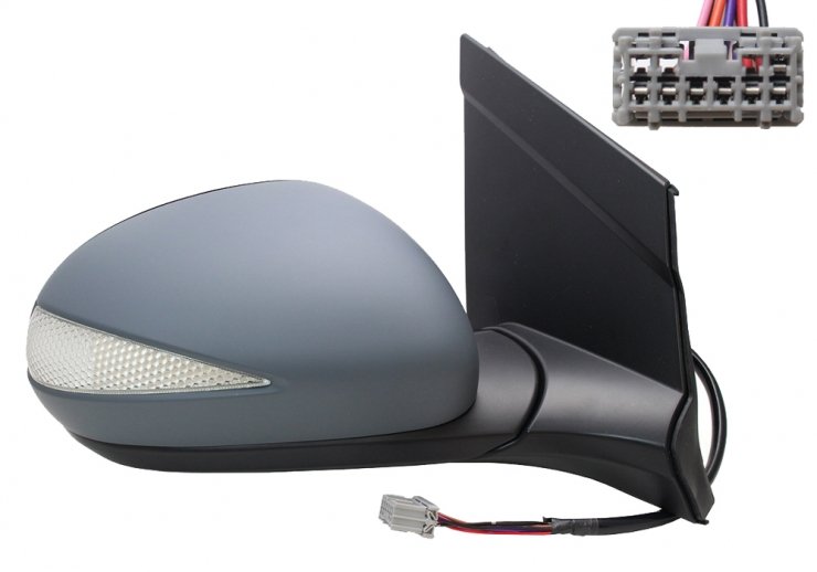 Accéder à la pièce Rétroviseur électrique droit, convexe, chauffant, apprêté, avec feu clignotant (3 portes) (7 broches)