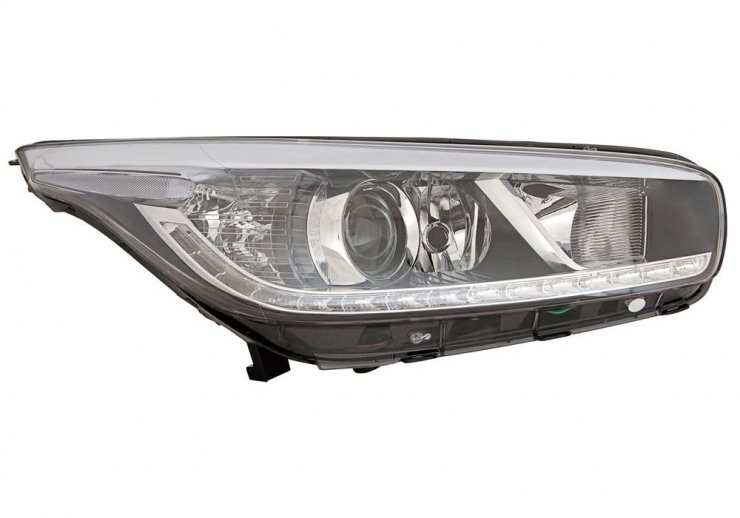 Phare électrique droit, noir, LED, H7+H7+H7 (moteur) KIA-CEED pour KIA CEED  pour KIA CEED