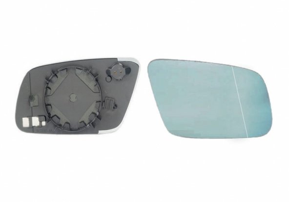 Accéder à la pièce Glace + support de rétroviseur droit, asphérique, bleu, chauffant