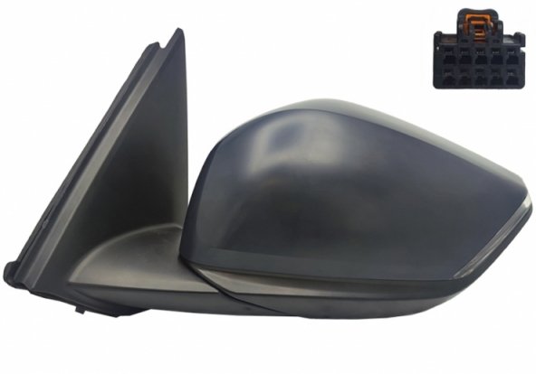 Accéder à la pièce Rétroviseur électrique gauche, convexe, chauffant, apprêté, rabattable, avec feu clignotant, courtoisie (10 broches)