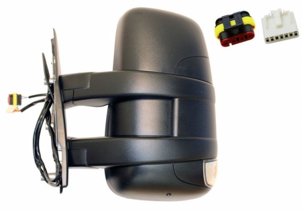 Accéder à la pièce Rétroviseur électrique gauche, convexe, chauffant, avec feu clignotant (court) (9 broches)