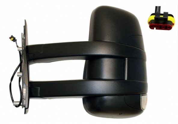 Accéder à la pièce Rétroviseur manuel gauche, convexe, avec feu clignotant, sonde (long) (4 broches)