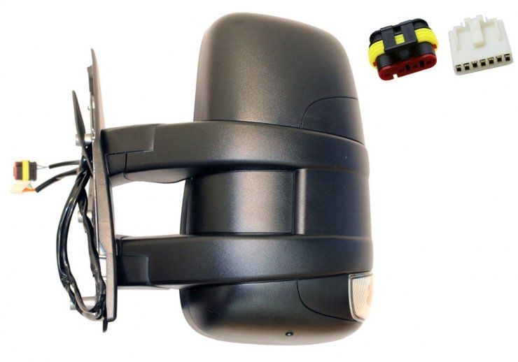 Accéder à la pièce Rétroviseur électrique gauche, convexe, chauffant, avec feu clignotant (court) (9 broches)