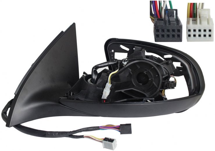 Rétroviseur électrique gauche, asphérique, chauffant, apprêté, rabattable, avec feu clignotant, mémoire, LED (6 broches - 9 broches) MERCEDES-CLASSE GLA pour MERCEDES CLASSE GLA  pour MERCEDES CLASSE GLA
