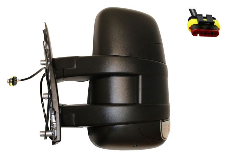 Accéder à la pièce Rétroviseur manuel gauche, convexe, avec feu clignotant, sonde (court) (4 broches)