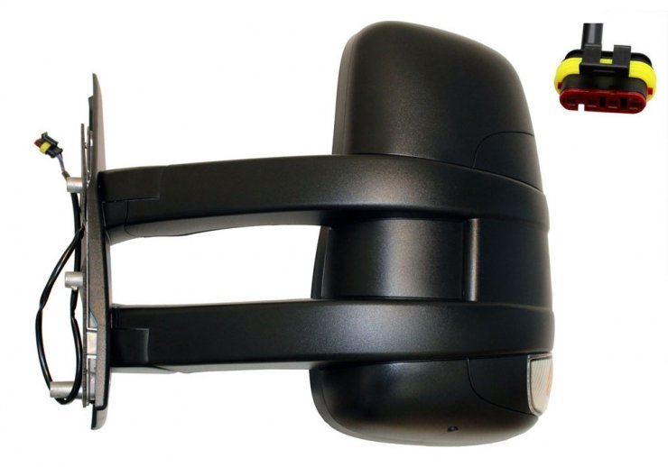 Accéder à la pièce Rétroviseur manuel gauche, convexe, avec feu clignotant, sonde (long) (4 broches)