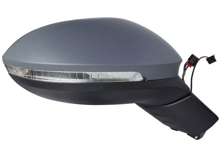 Rétroviseur électrique droit, convexe, chauffant, apprêté, rabattable, avec feu clignotant, courtoisie, mémoire, LED (9 broches) VOLKSWAGEN-ID pour VOLKSWAGEN ID  pour VOLKSWAGEN ID