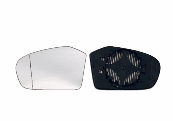 Accéder à la pièce Glace + support pour rétroviseur gauche, plat, chauffant