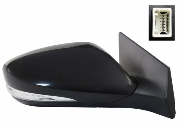 Accéder à la pièce Rétroviseur électrique droit, convexe, chauffant, apprêté, avec feu clignotant (6 broches)
