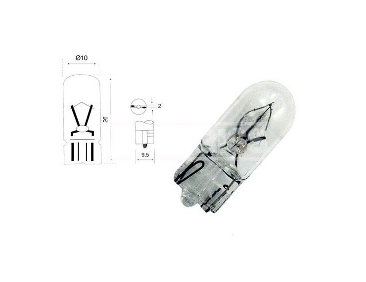 Accéder à la pièce BOÎTE 10 AMPOULES 12V W3W 