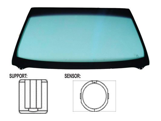 Accéder à la pièce Pare-brise vert, bleu flou, controle solair